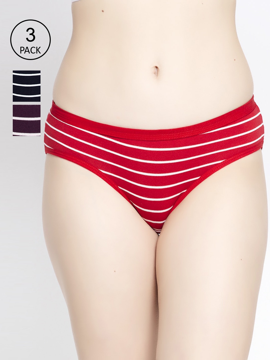 

GRACIT Women Pack of 3 Assorted Hipster Briefs PW25-03-05-16