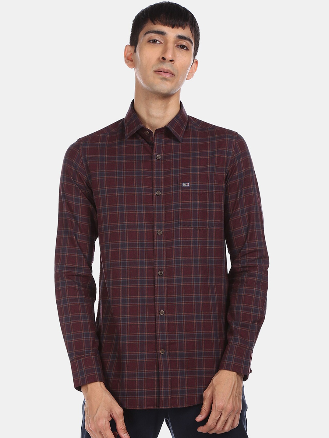 

Arrow Sport Men Red Regular Fit Checked Casual Shirt