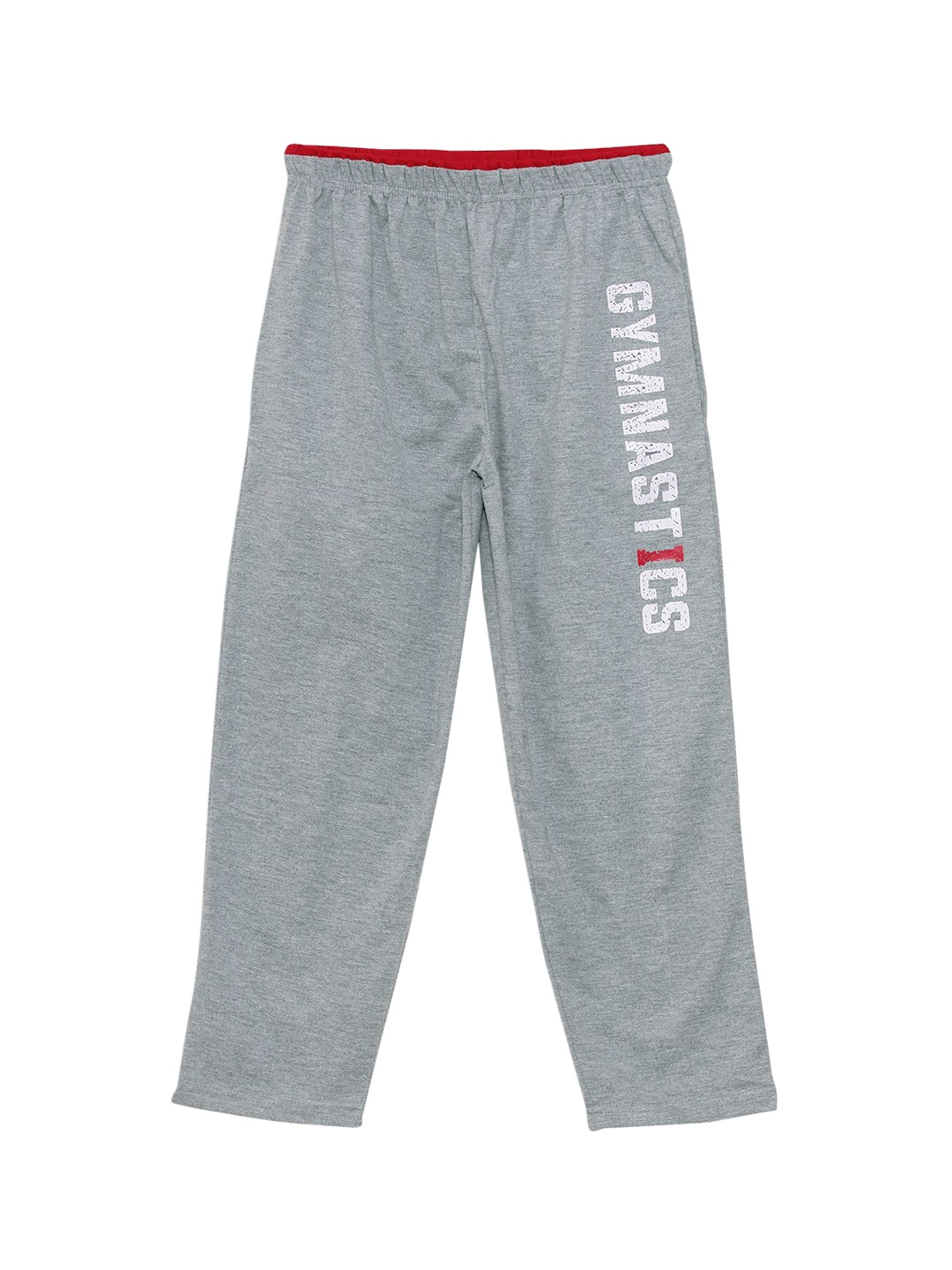 

SWEET ANGEL Boys Grey Melange & White Solid Track Pants