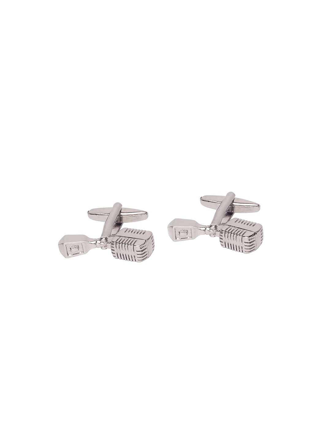 The Tie Hub Silver-Toned Quirky Cufflinks
