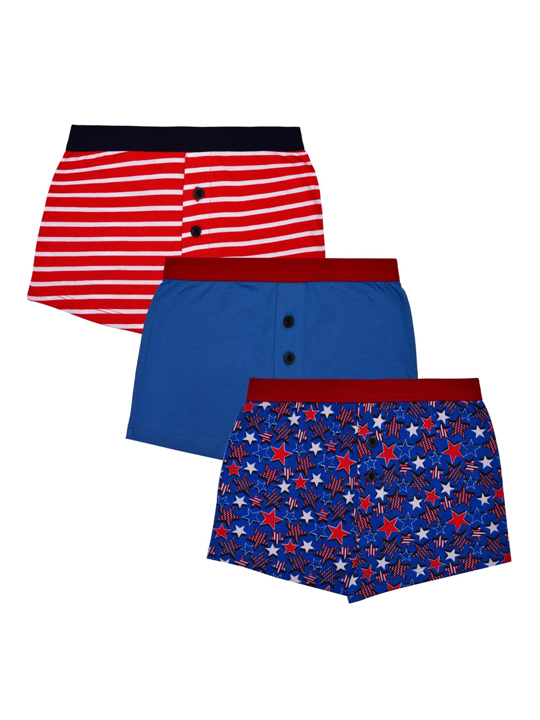 

Charm n Cherish Boys Pack Of 3 Sustainable Boxers BWBXO8, Blue