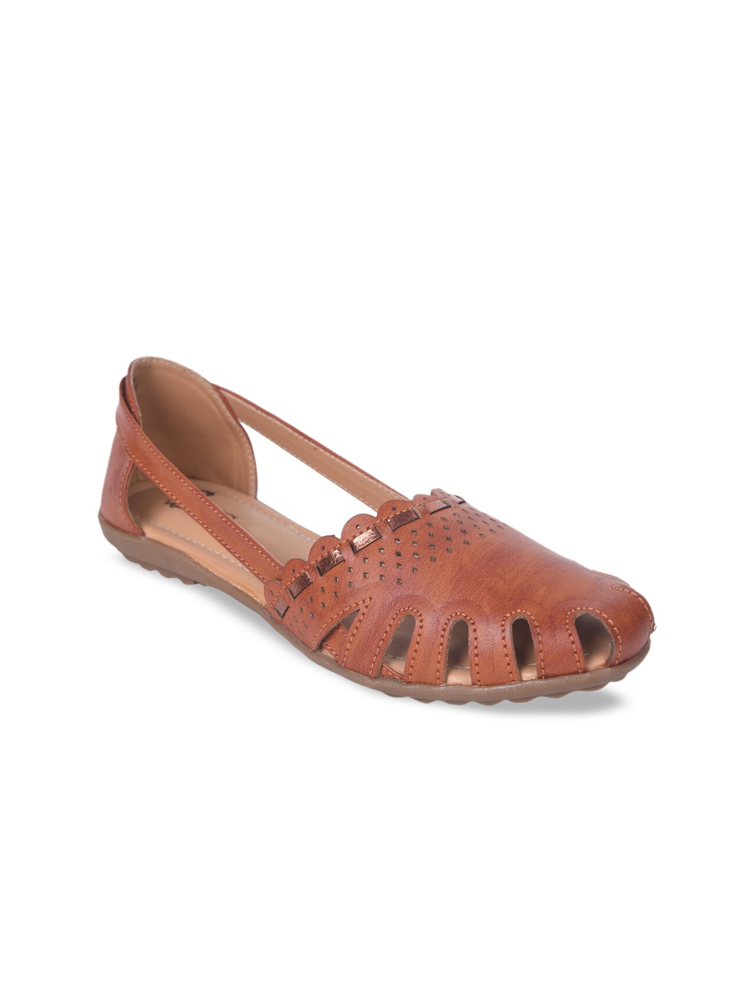 

Ajanta Women Brown Textured Gladiators