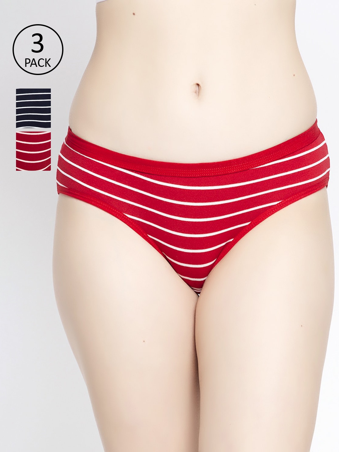 

GRACIT Women Pack Of 3 Assorted Hipster Briefs PW25-03-05-14