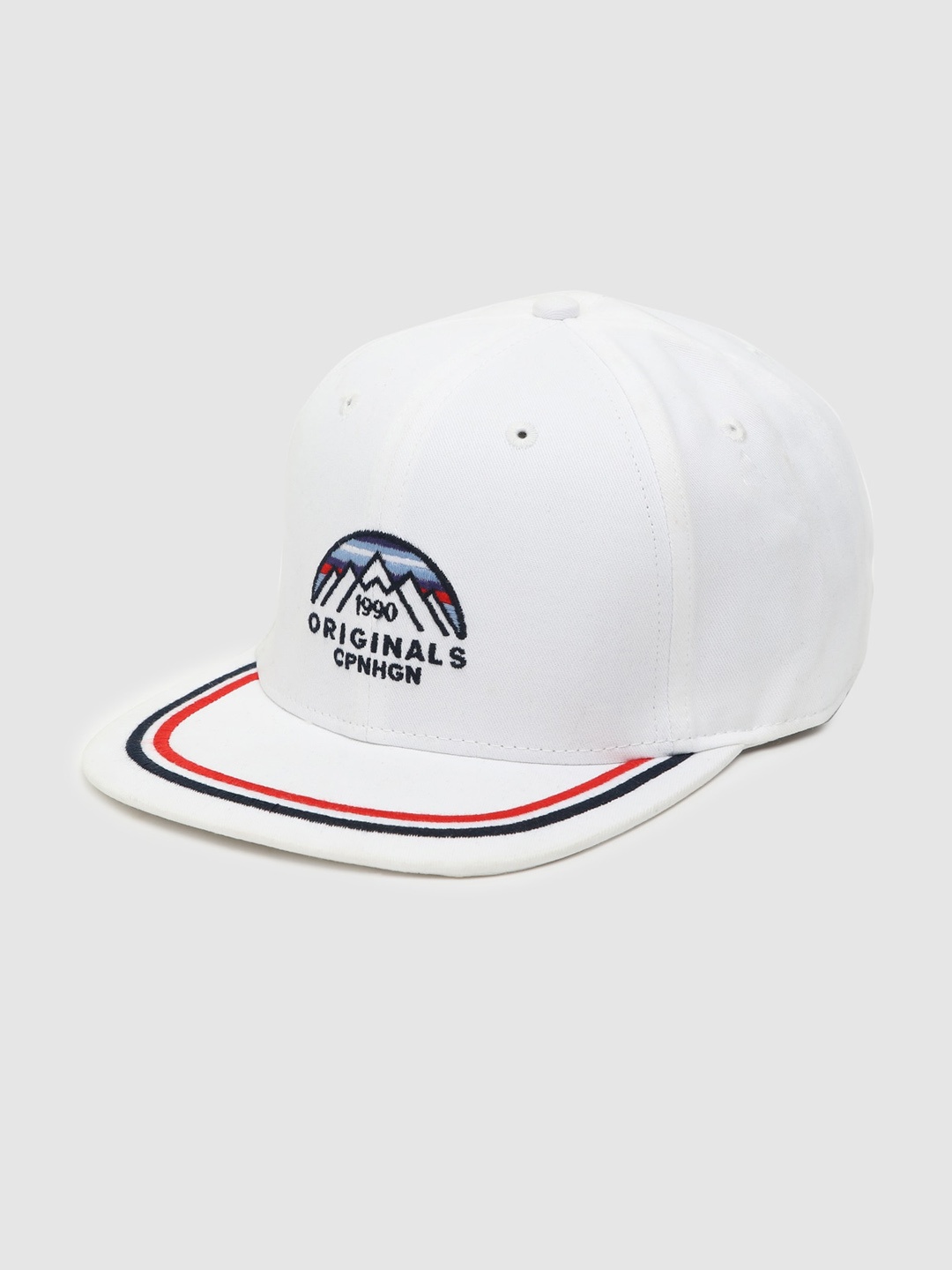 

Jack & Jones Men White Embroidered Cotton Snapback Cap