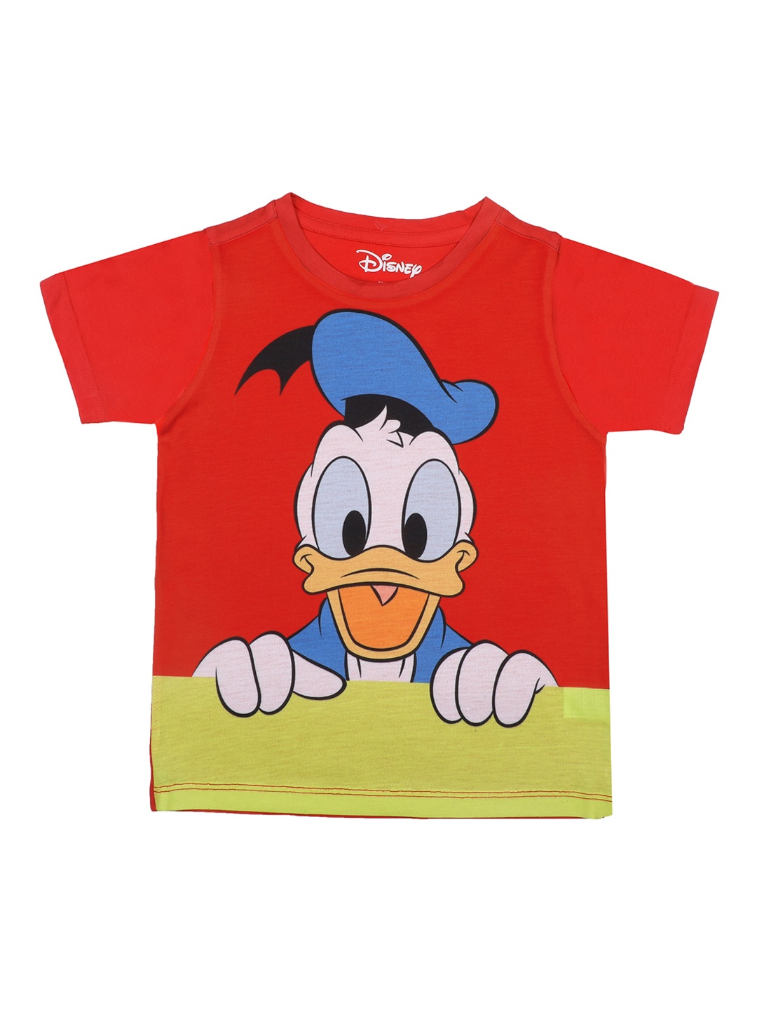 

Disney by Wear Your Mind Boys Red Donald Duck Printed Round Neck T-shirt