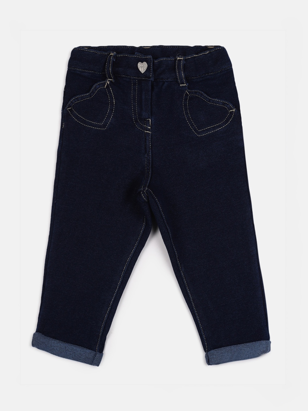 

Chicco Girls Navy Blue Regular Fit Mid-Rise Clean Look Jeans