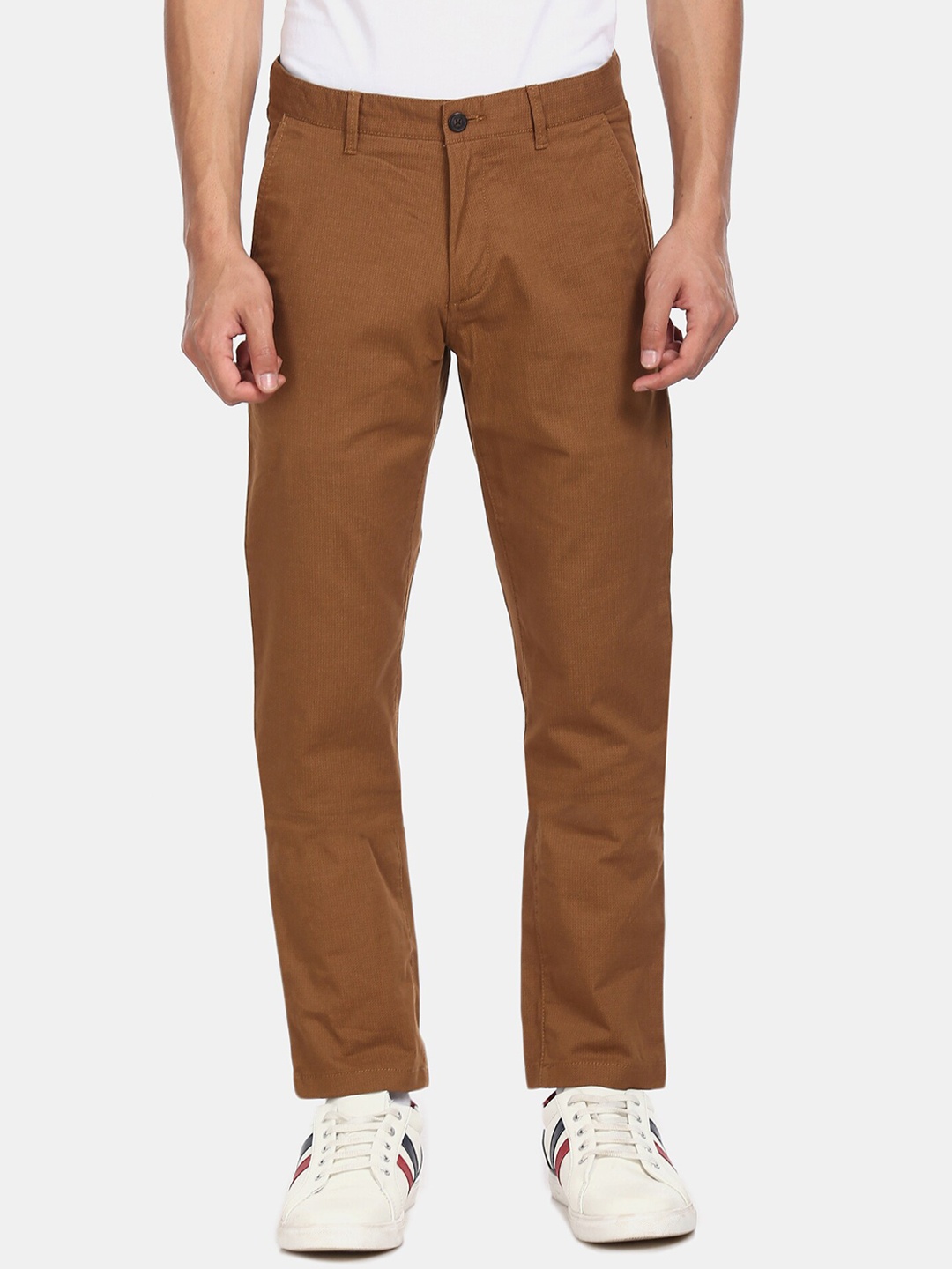 

Arrow Sport Men Brown Regular Fit Self Design Chinos
