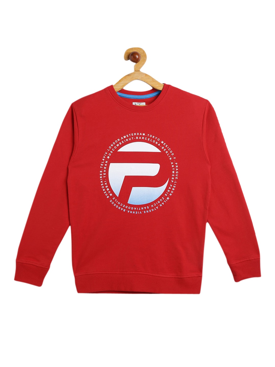 

Pepe Jeans Boys Red & Off-White Printed Sweatshirt