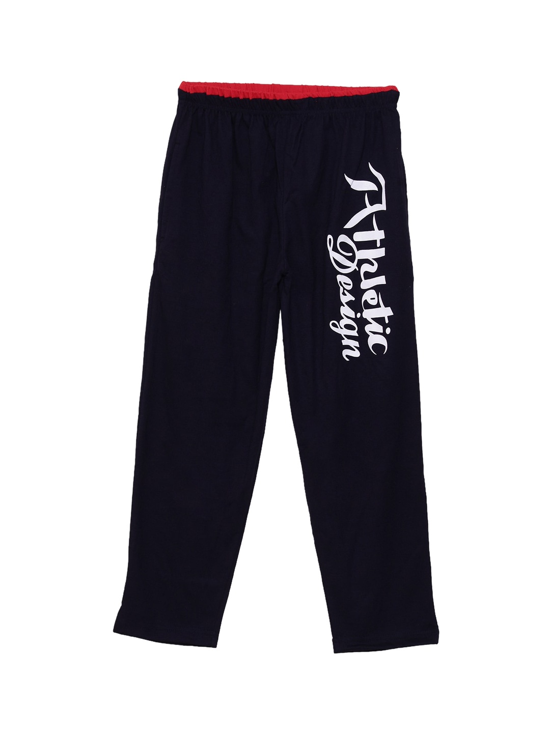 SWEET ANGEL Boys Navy Blue Solid Track Pants