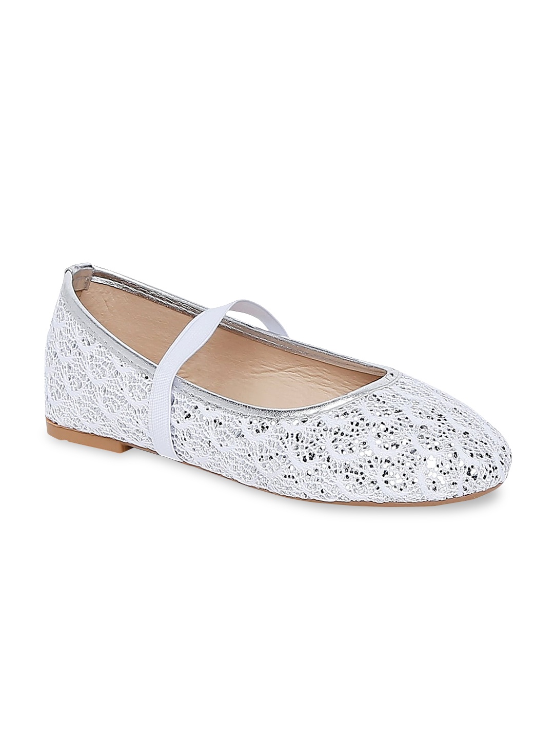 

Pantaloons Junior Girls White Printed Lace Ballerinas