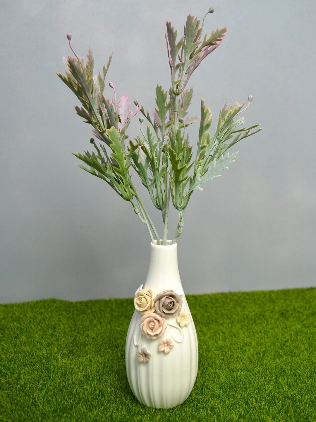 

fancy mart Green & Pink Artificial Fenugreek Leaves Bunch