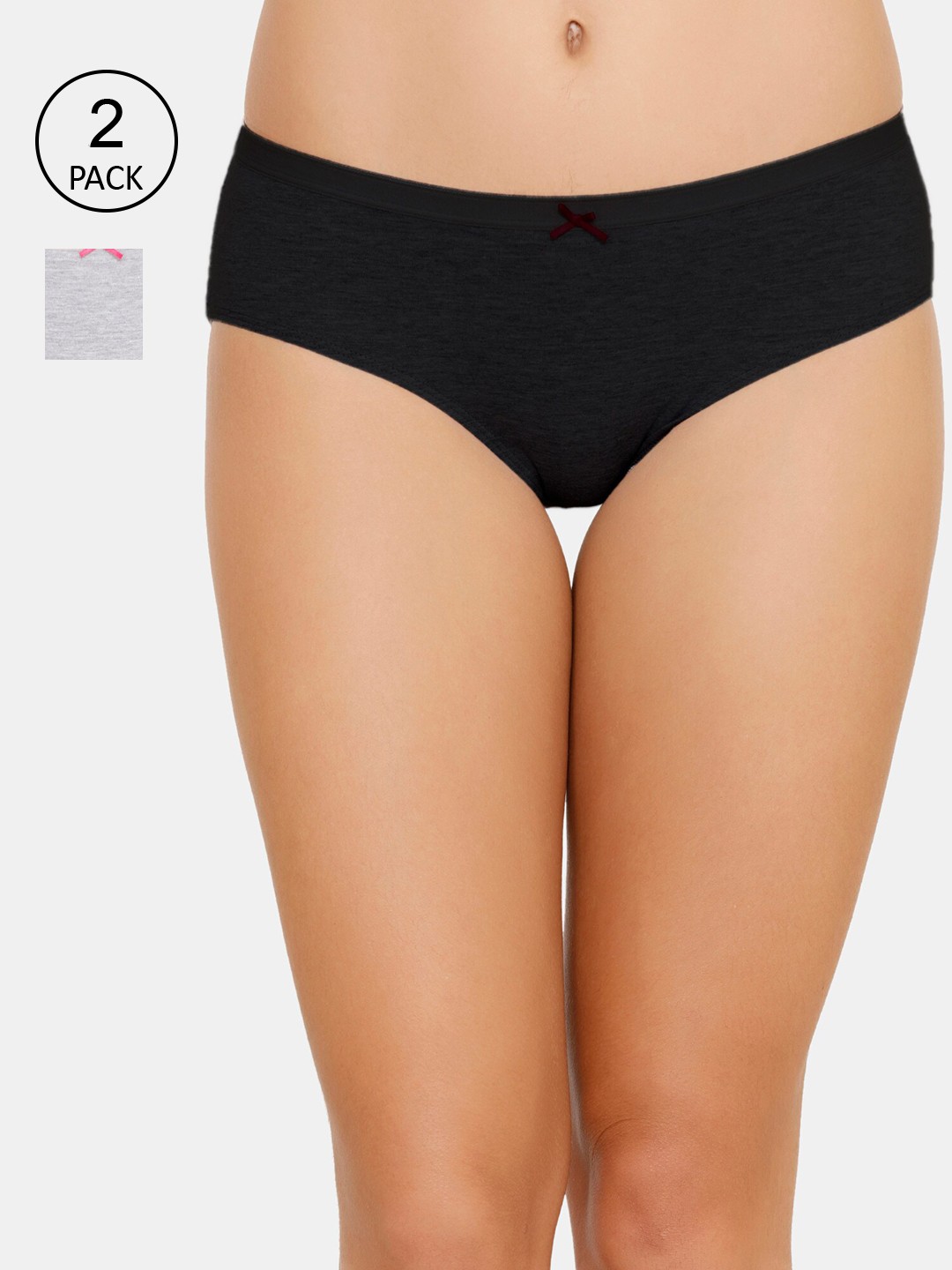 

Zivame Women Pack Of 2 Assorted Hipster Briefs ZI2427FASH0BLAK