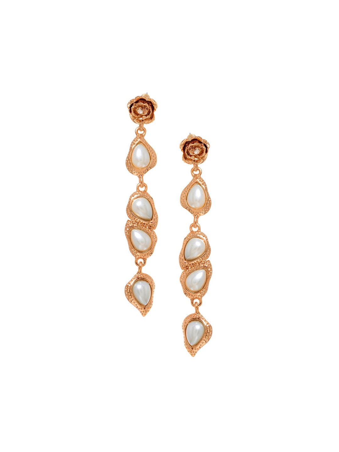 

FabAlley White Gold-Plated Contemporary Studs