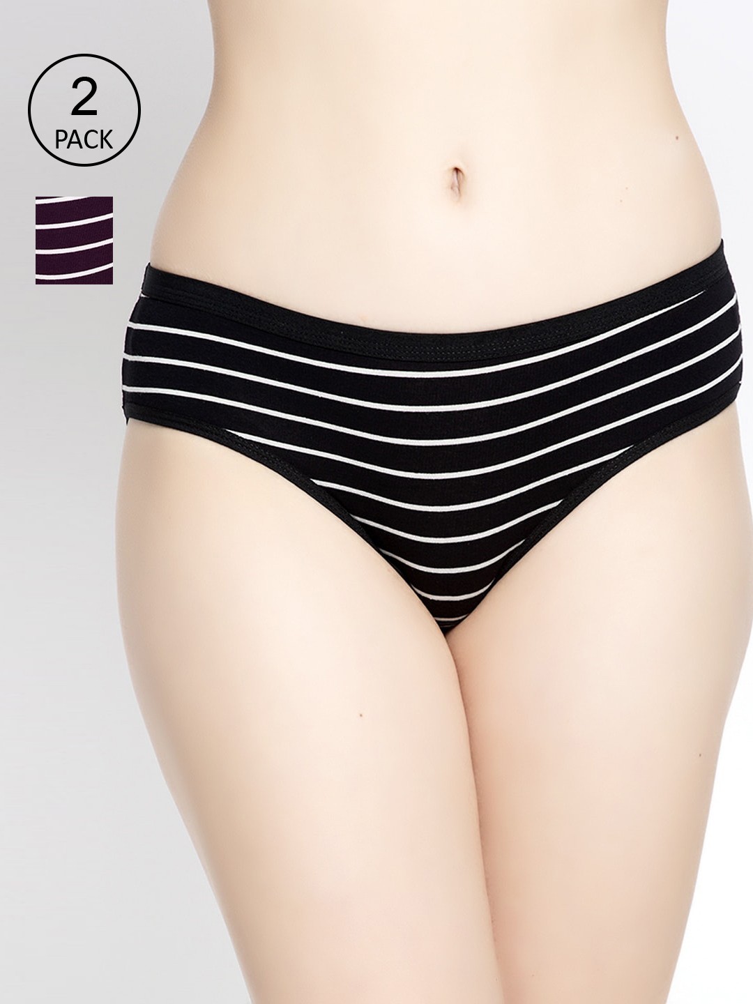 

GRACIT Women Pack of 2 Assorted Hipster Briefs PW25-01-16