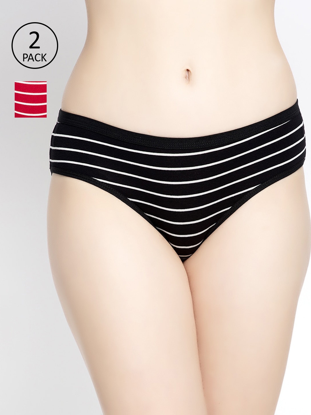 

GRACIT Women Pack of 2 Assorted Hipster Briefs PW25-01-03