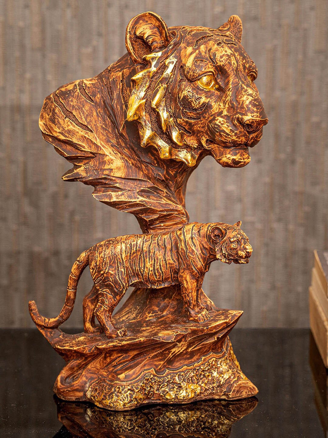 

TIED RIBBONS Brown & Yellow Animal Figurine