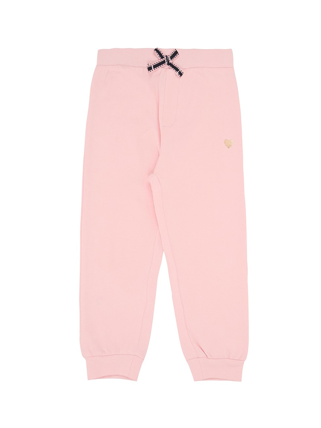 

Pantaloons Baby Infant Girls Pink Solid Cotton Straight Fit Joggers