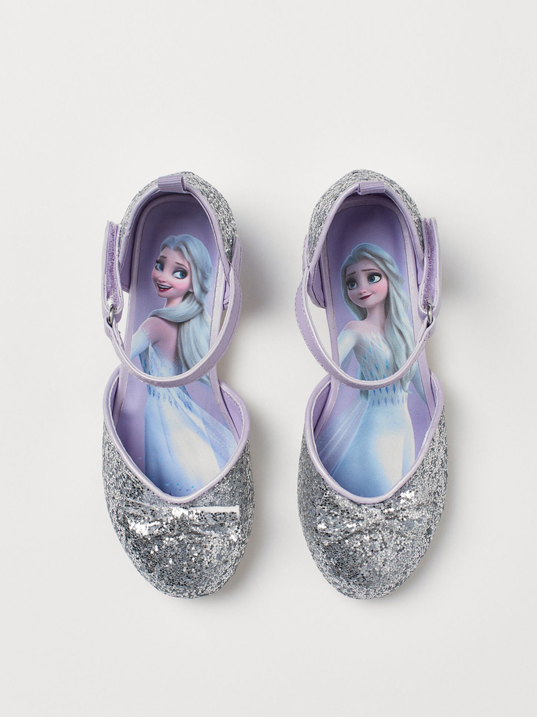

H&M Girls Silver Glittery Shoes, Multi