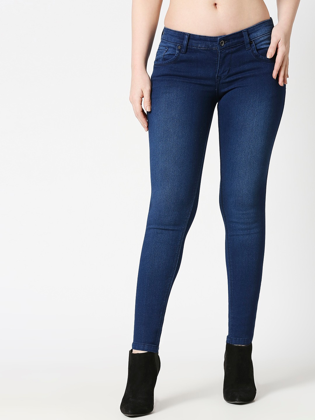 

High Star Women Blue Slim Fit Mid-Rise Clean Look Stretchable Jeans