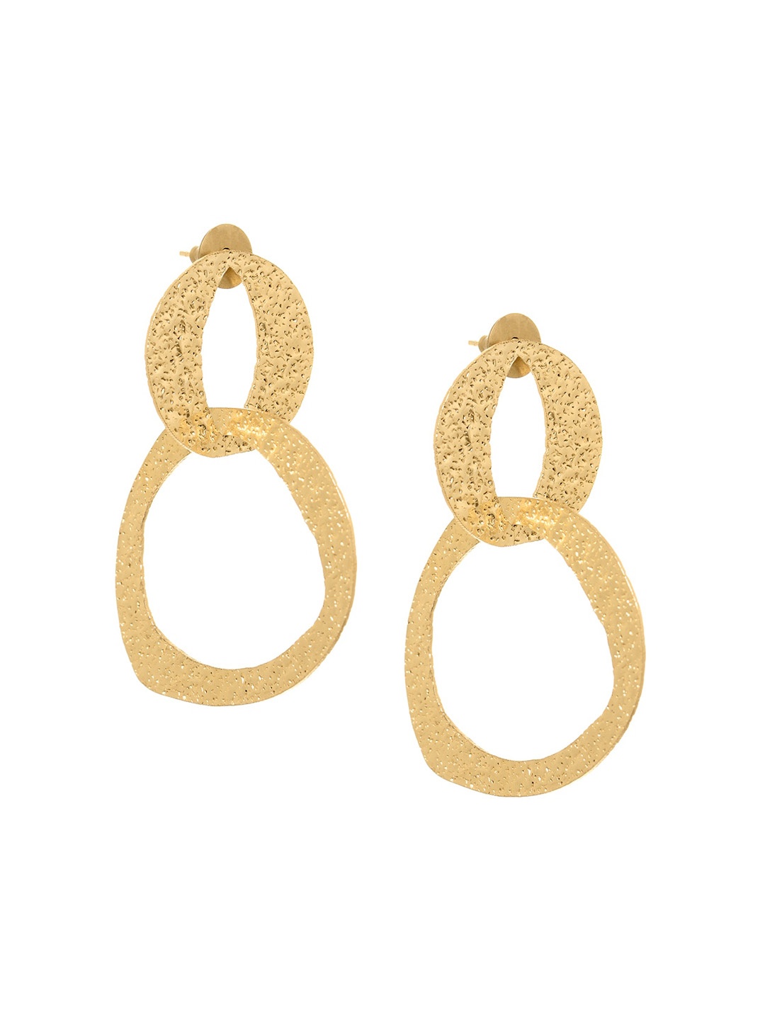 

FabAlley Gold-Plated Contemporary Drop Earrings