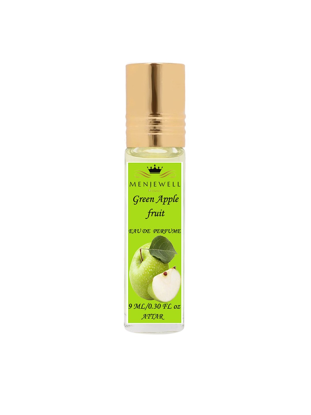 

Menjewell Unisex Fragrances Green Apple Fruit Attar 9 ml, Transparent