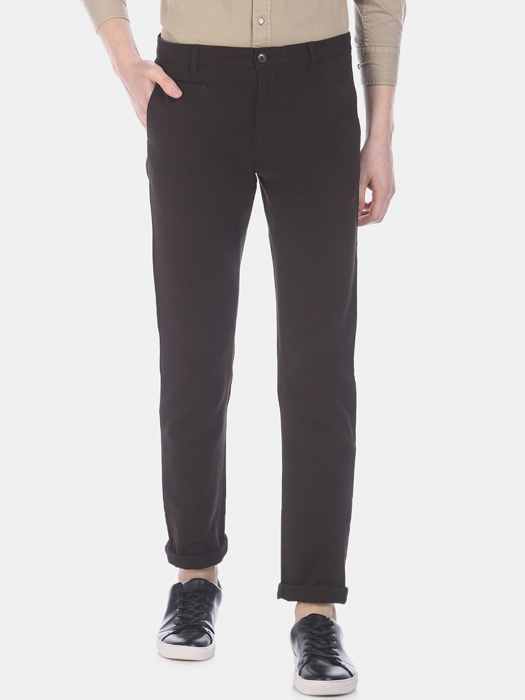 

Arrow Sport Men Brown Regular Fit Solid Regular Trousers