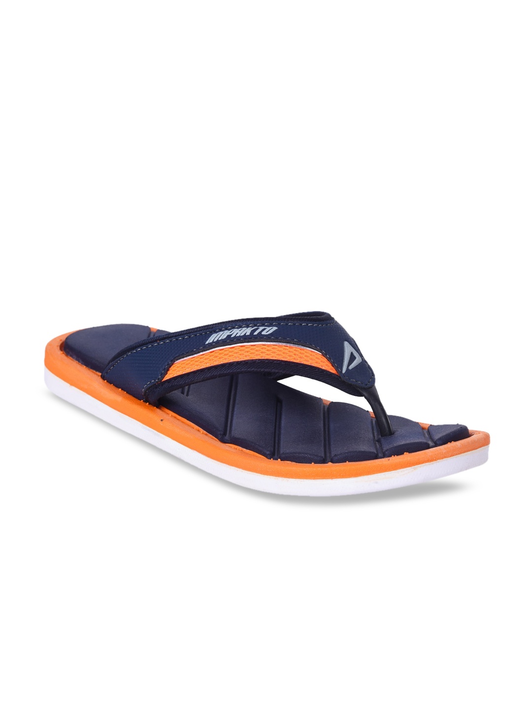 

IMPAKTO Men Orange & Navy Blue Comfort Sandals