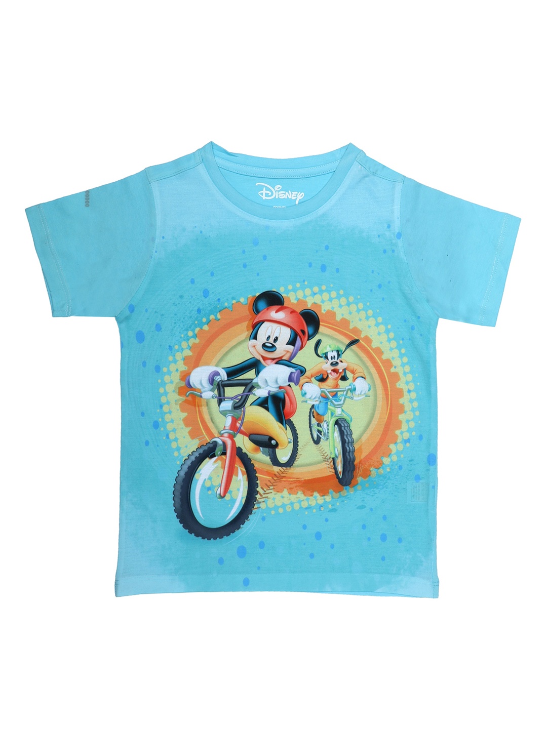 

Disney by Wear Your Mind Boys Blue Mickey & Friends Printed Round Neck T-shirt