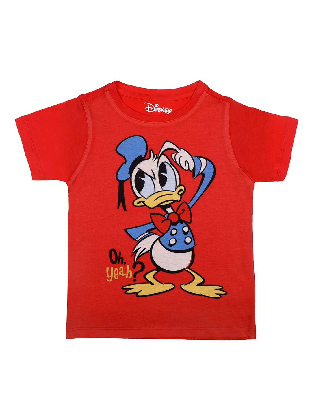 

Disney by Wear Your Mind Boys Red & Blue Mickey Mouse Printed Round Neck T-shirt
