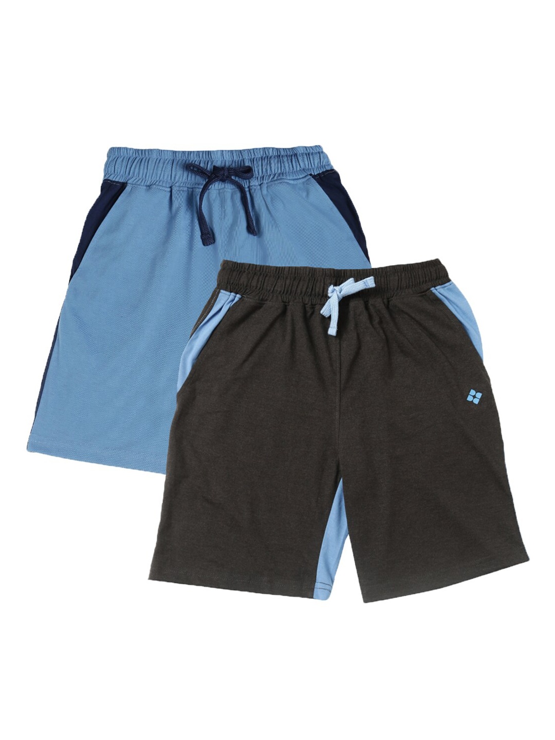 Dollar Boys Pack Of 2 Solid Regular Shorts, Black