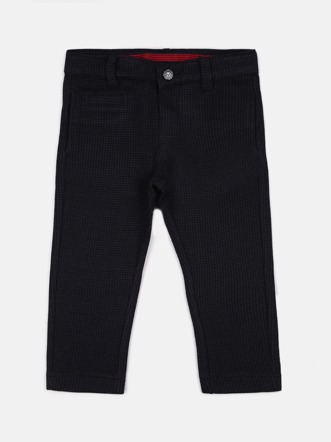 

Chicco Boys Navy Blue Regular Fit Self Design Chinos