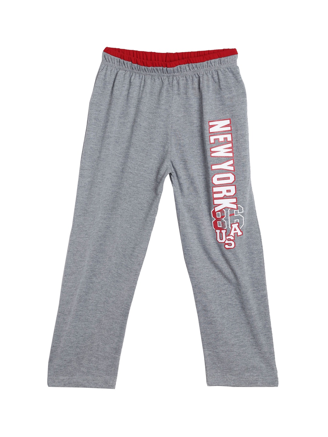 

SWEET ANGEL Boys Grey Melange Solid Straight Fit Track Pants