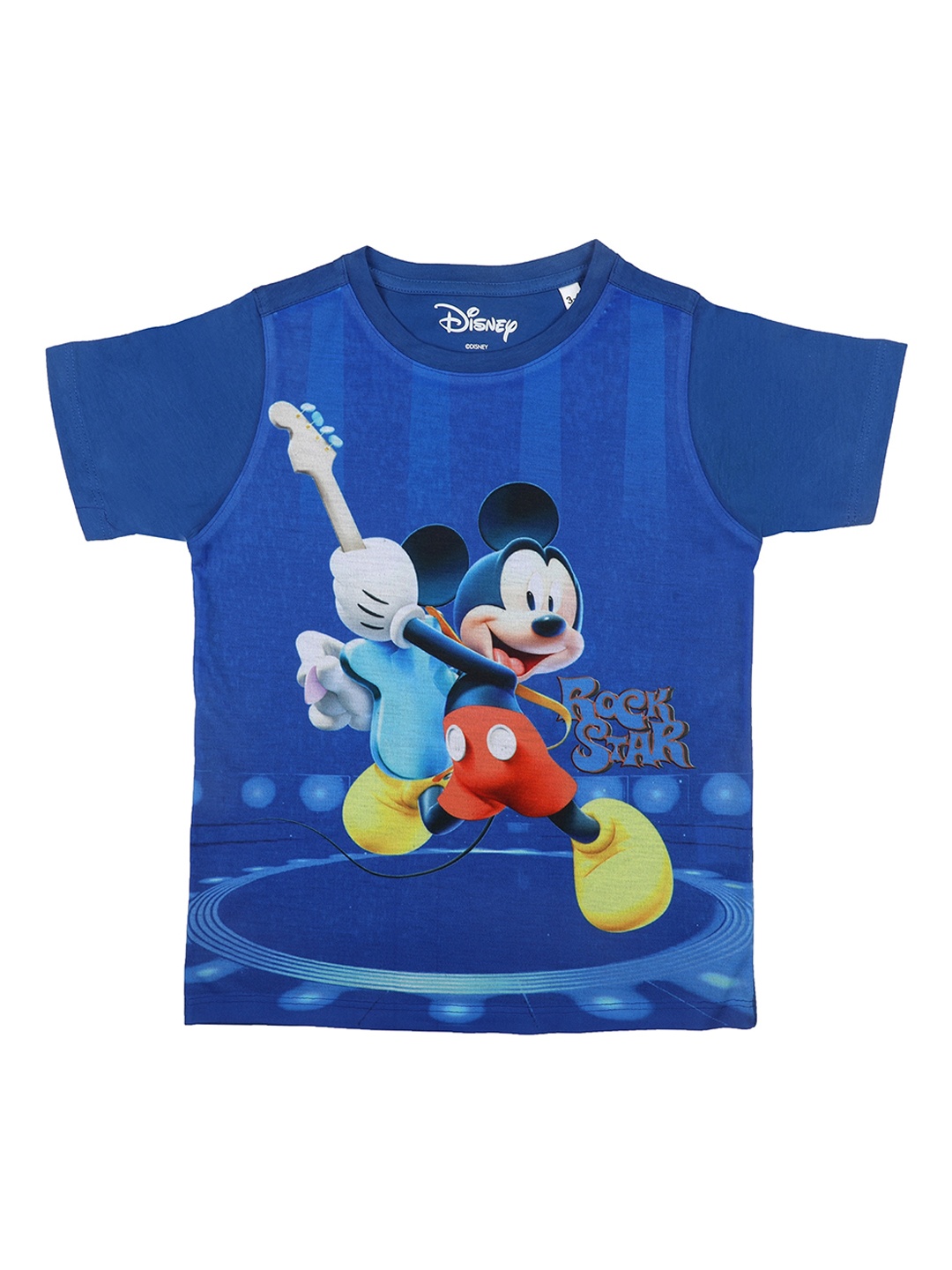 Disney by Wear Your Mind Boys Blue Printed Round Neck T-shirt