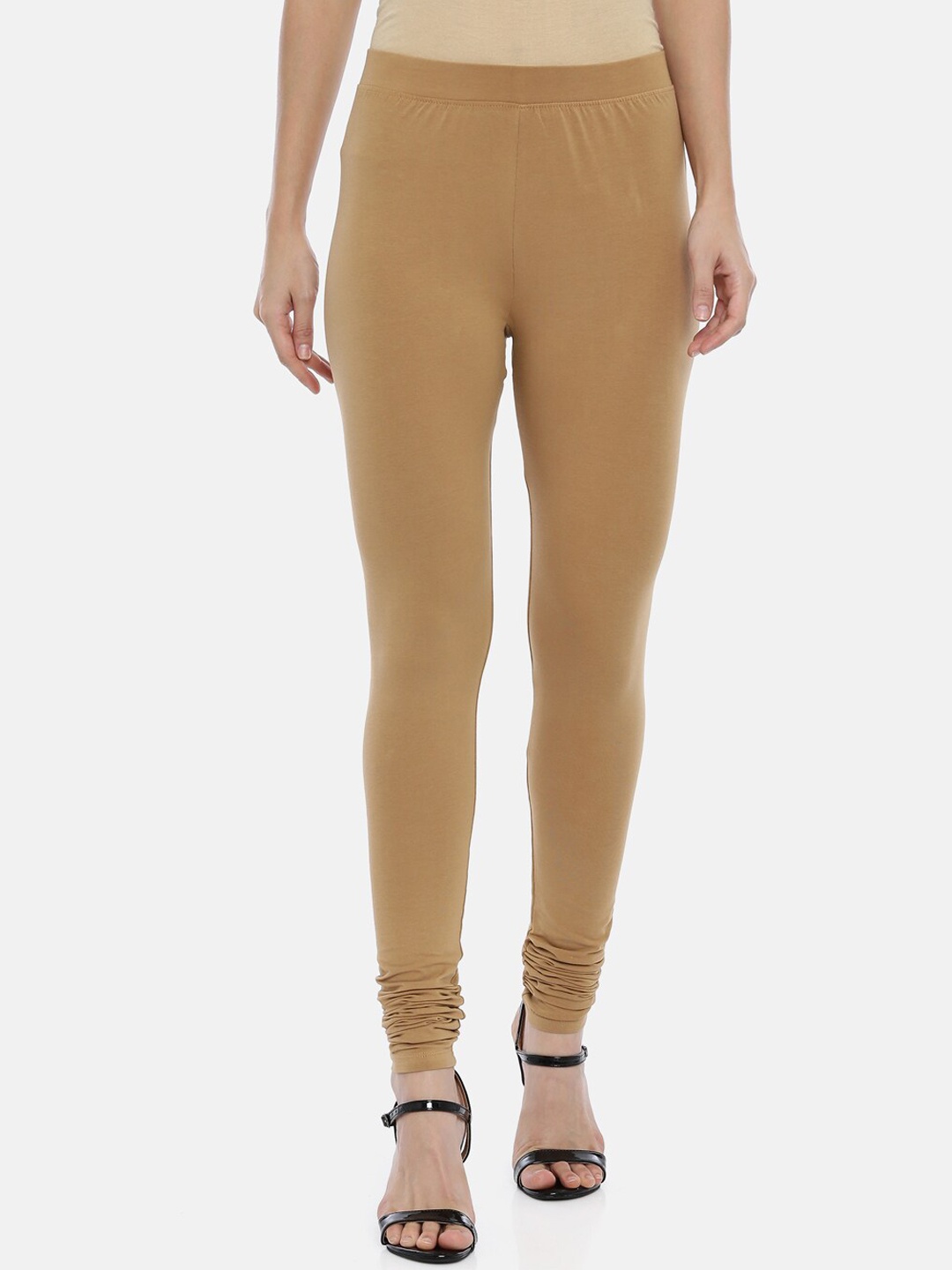 

Huggy Women Nude Colour Solid Churidar-Length Leggings