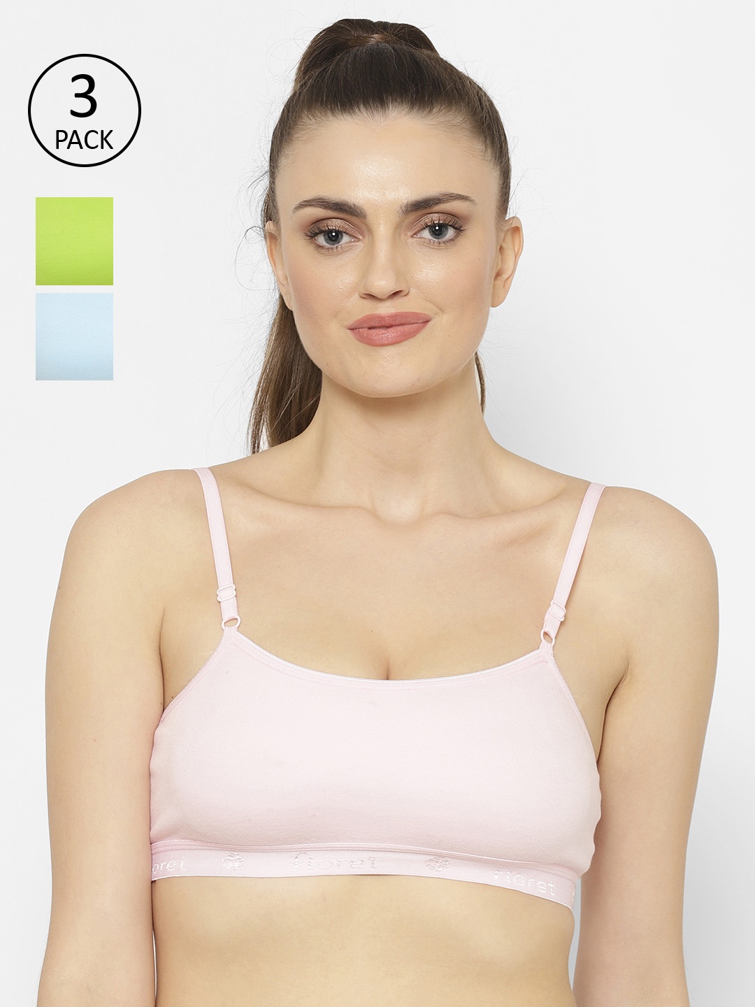 

Floret Pink & Blue Solid Set of 3 Workout Bra 1492_Pink-Sky-Lime Green-Pink