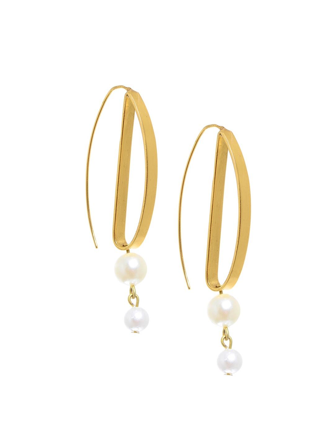 

FabAlley White Drop Earrings