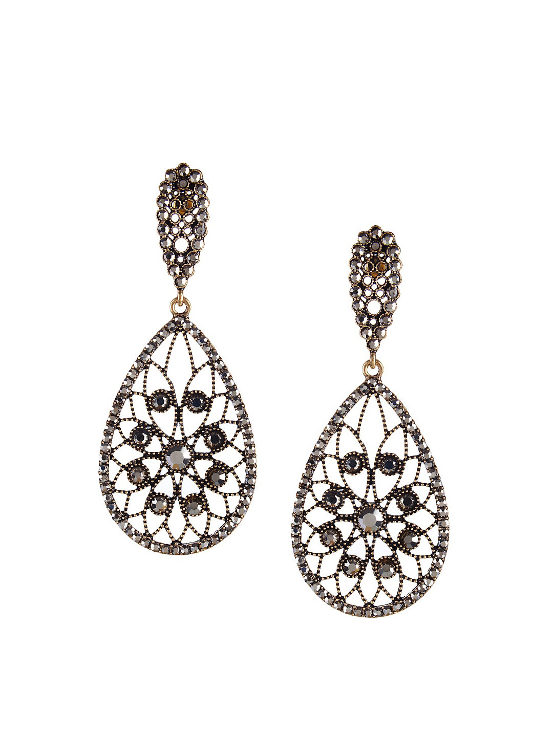 

Mali Fionna Gold-Toned Geometric Drop Earrings
