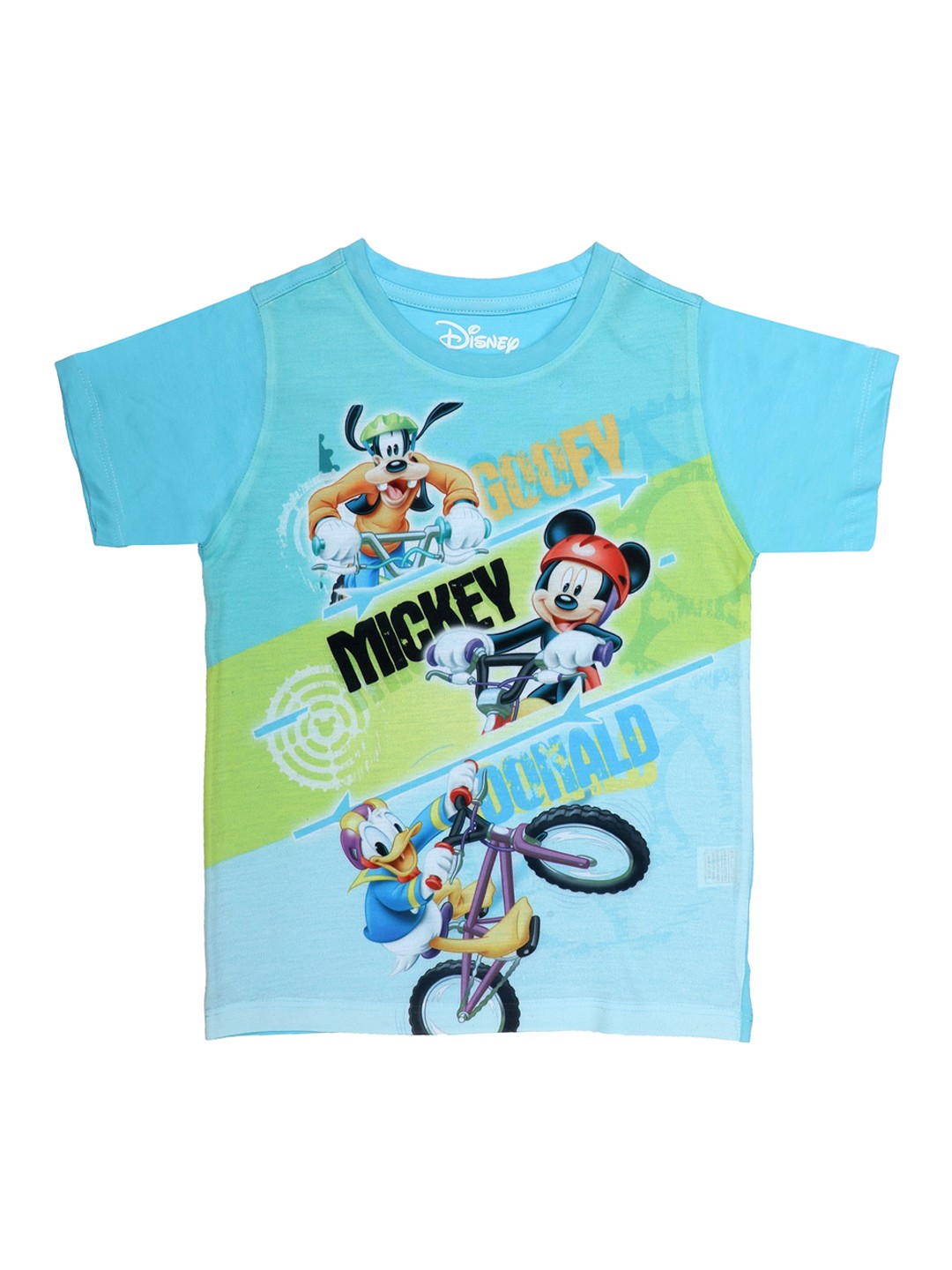 

Disney by Wear Your Mind Boys Blue Mickey & Freinds Printed Round Neck T-shirt