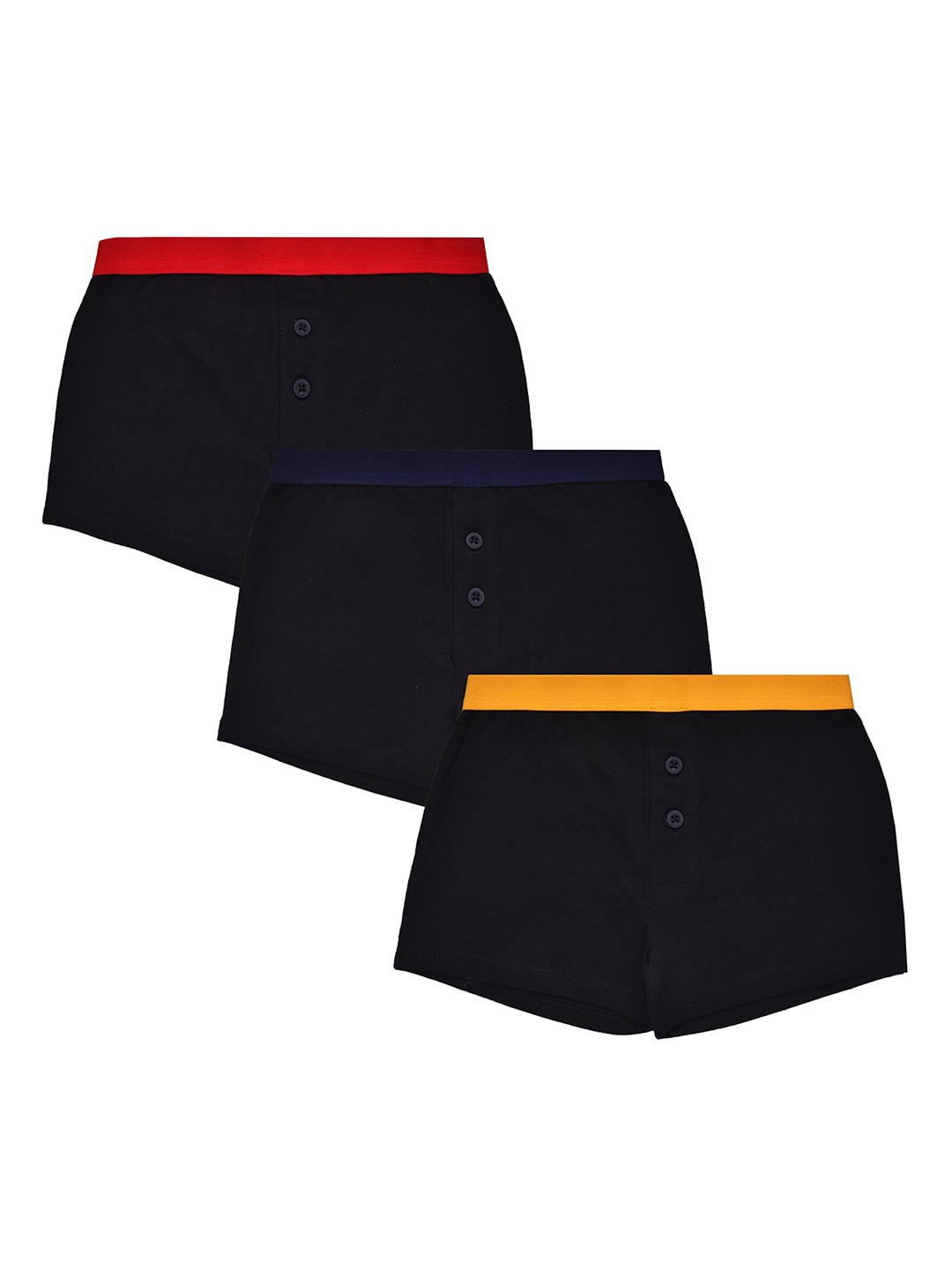 

Charm n Cherish Pack Of 3 Boys Black Solid Boxers BWBXO19