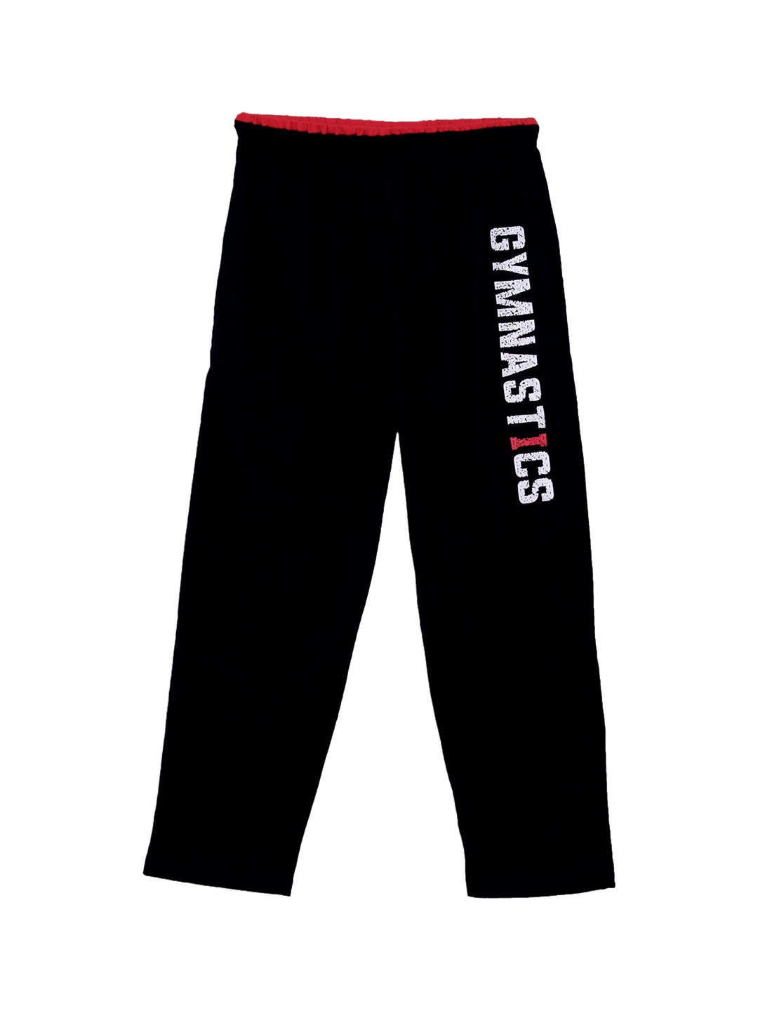 

SWEET ANGEL Boys Black & White Solid Straight-Fit Track Pants