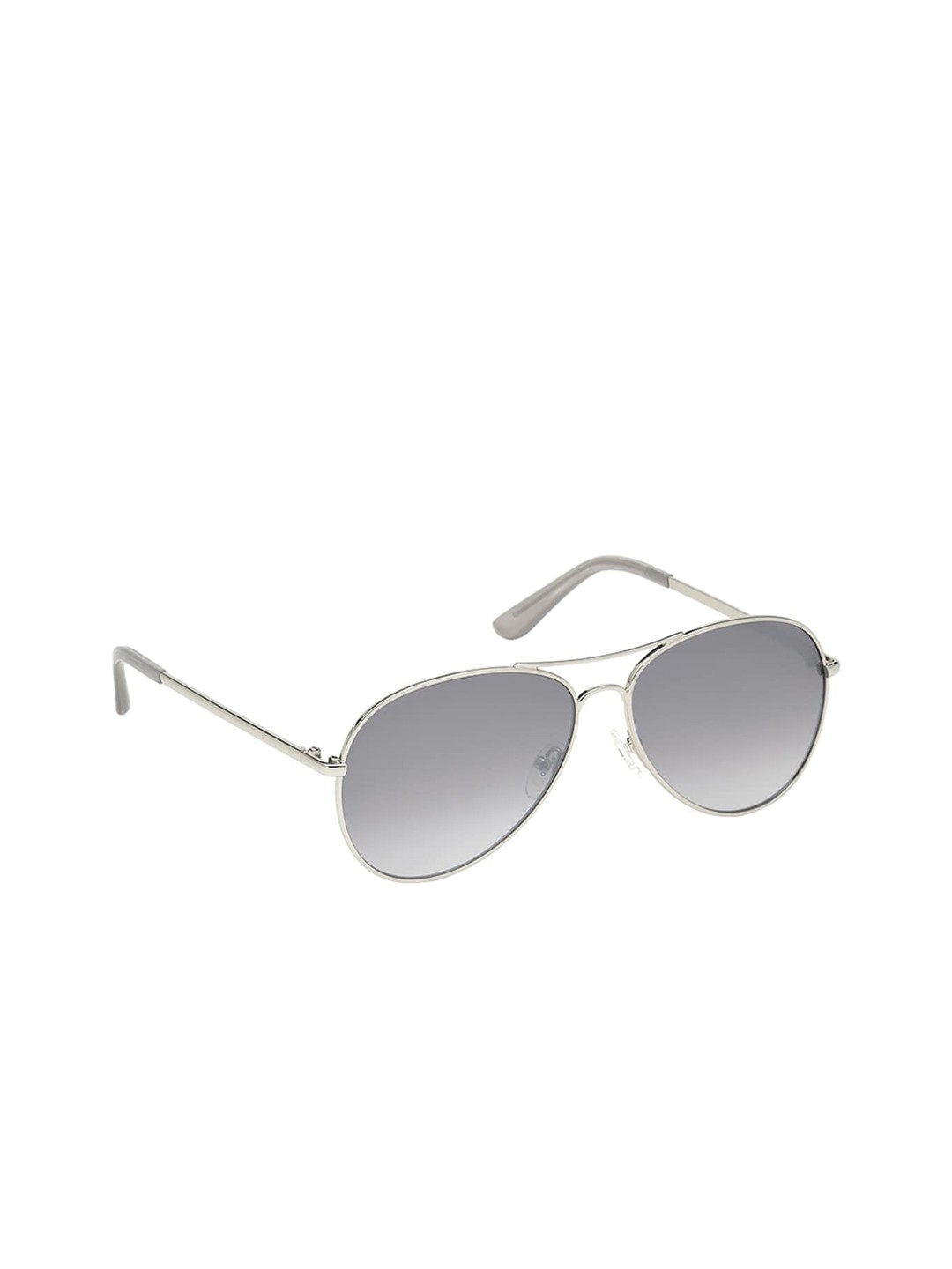 

GUESS Unisex Silver Frame with Grey Lens Pilot Shape Aviator Sunglasses GU6925 58 10C
