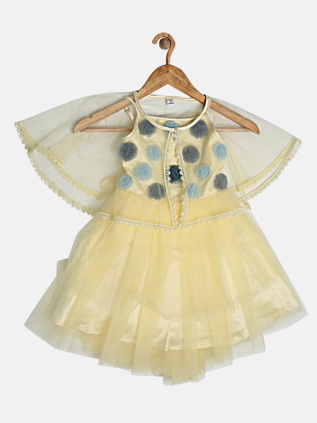 

Peppermint Girls Yellow Solid Fit and Flare Dress