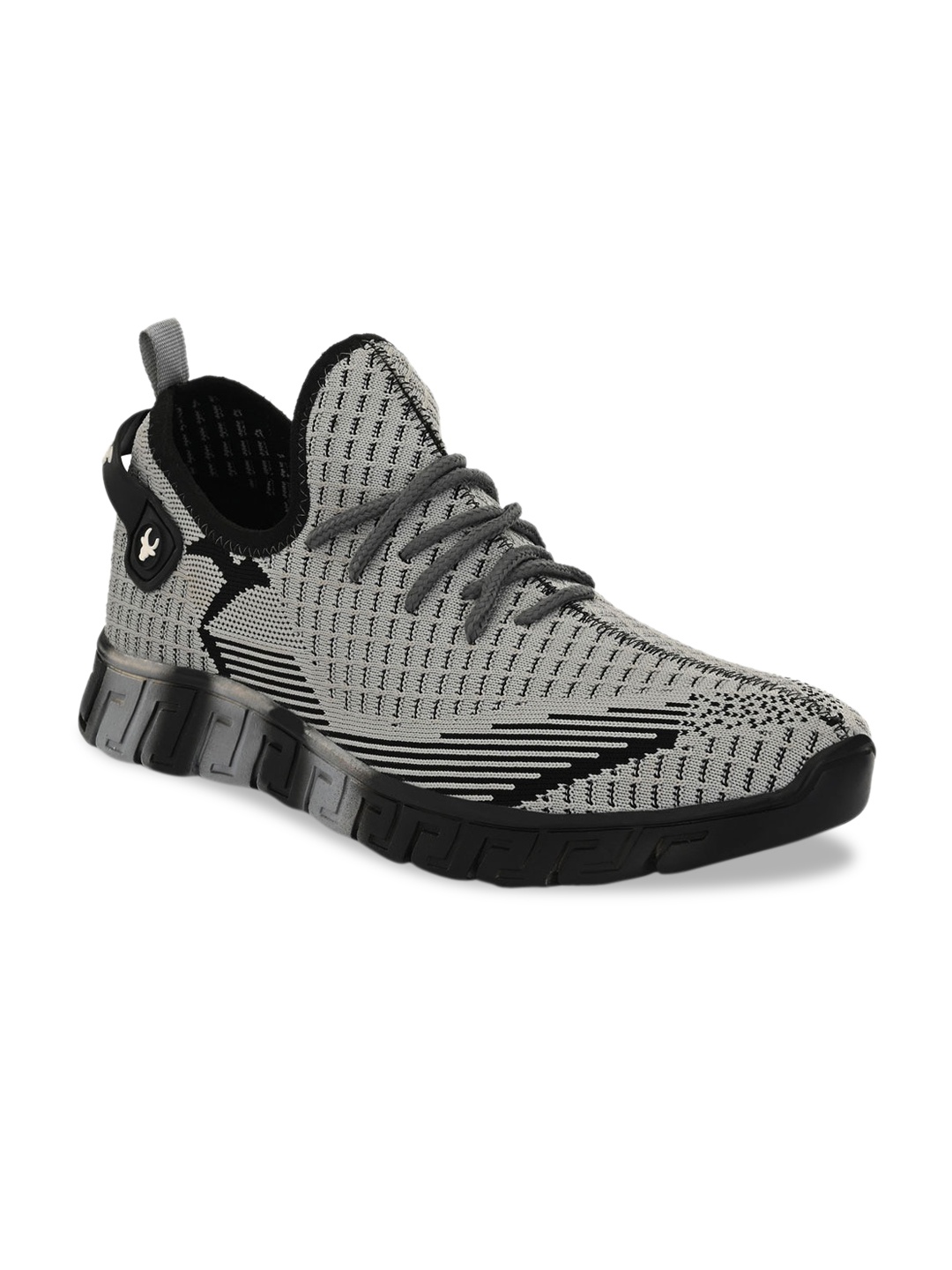 

HIROLAS Men Grey & Black Mesh Athleisure Running Shoes