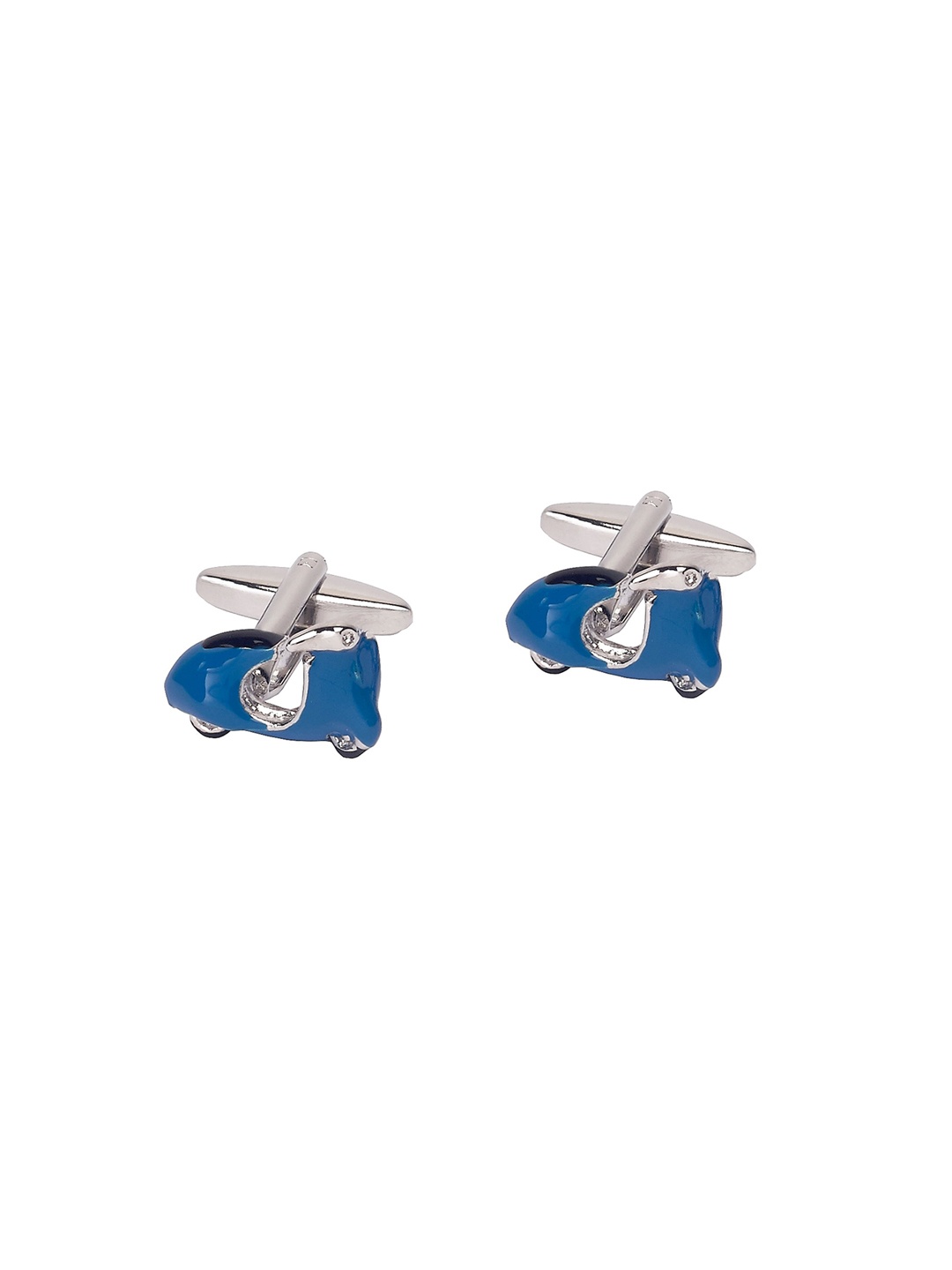 

The Tie Hub Silver-Toned & Blue Quirky Cufflinks