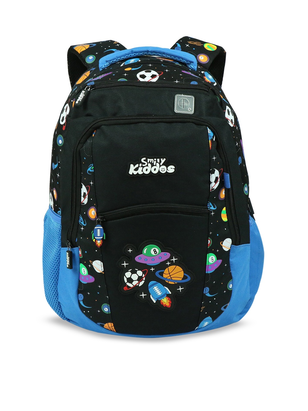 

Smily Kiddos Unisex Kids Black Graphic Contrast Detail Backpack
