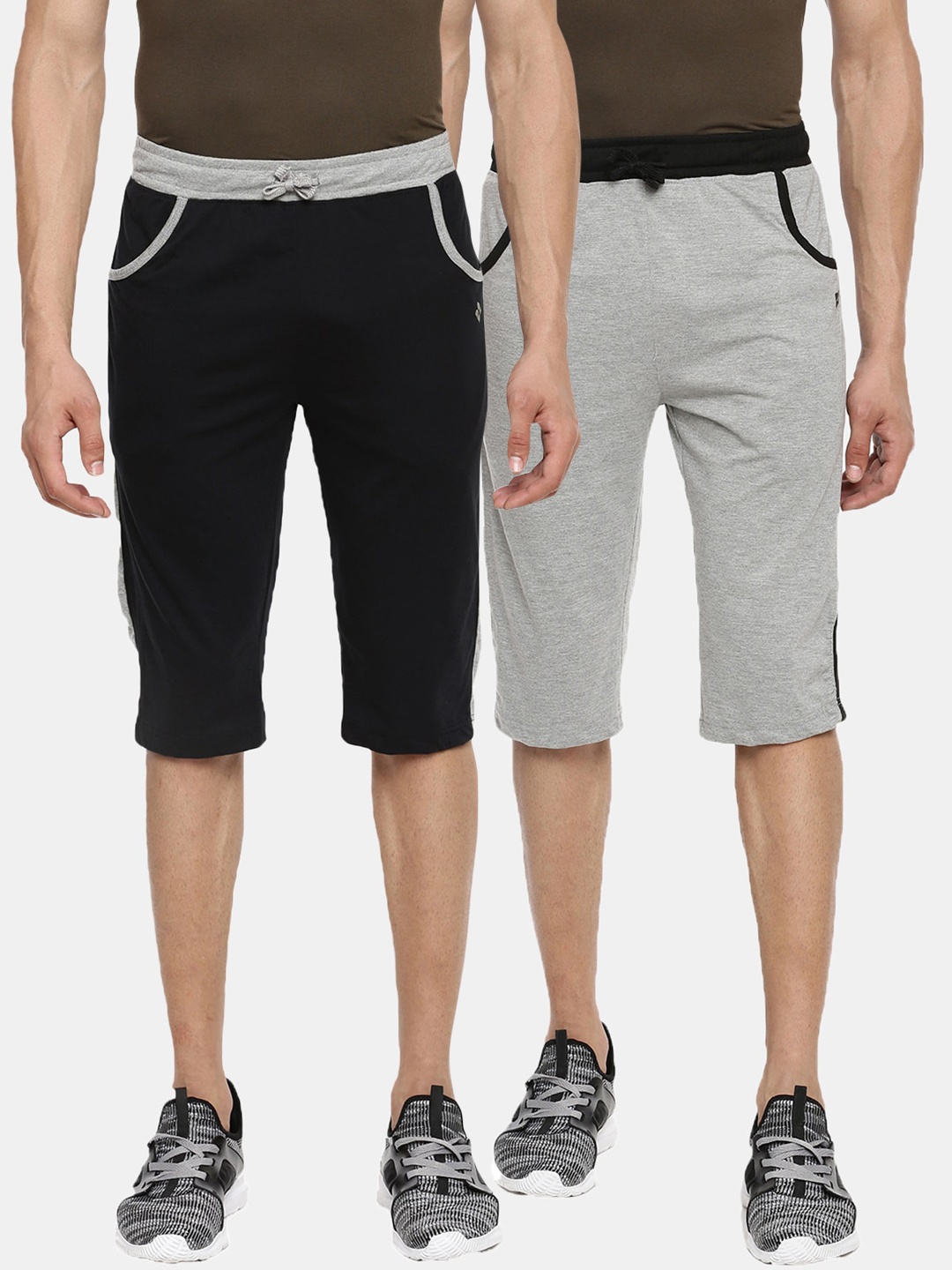 

Dollar Men Multicoloured Solid Regular Fit Sports Shorts, Multi