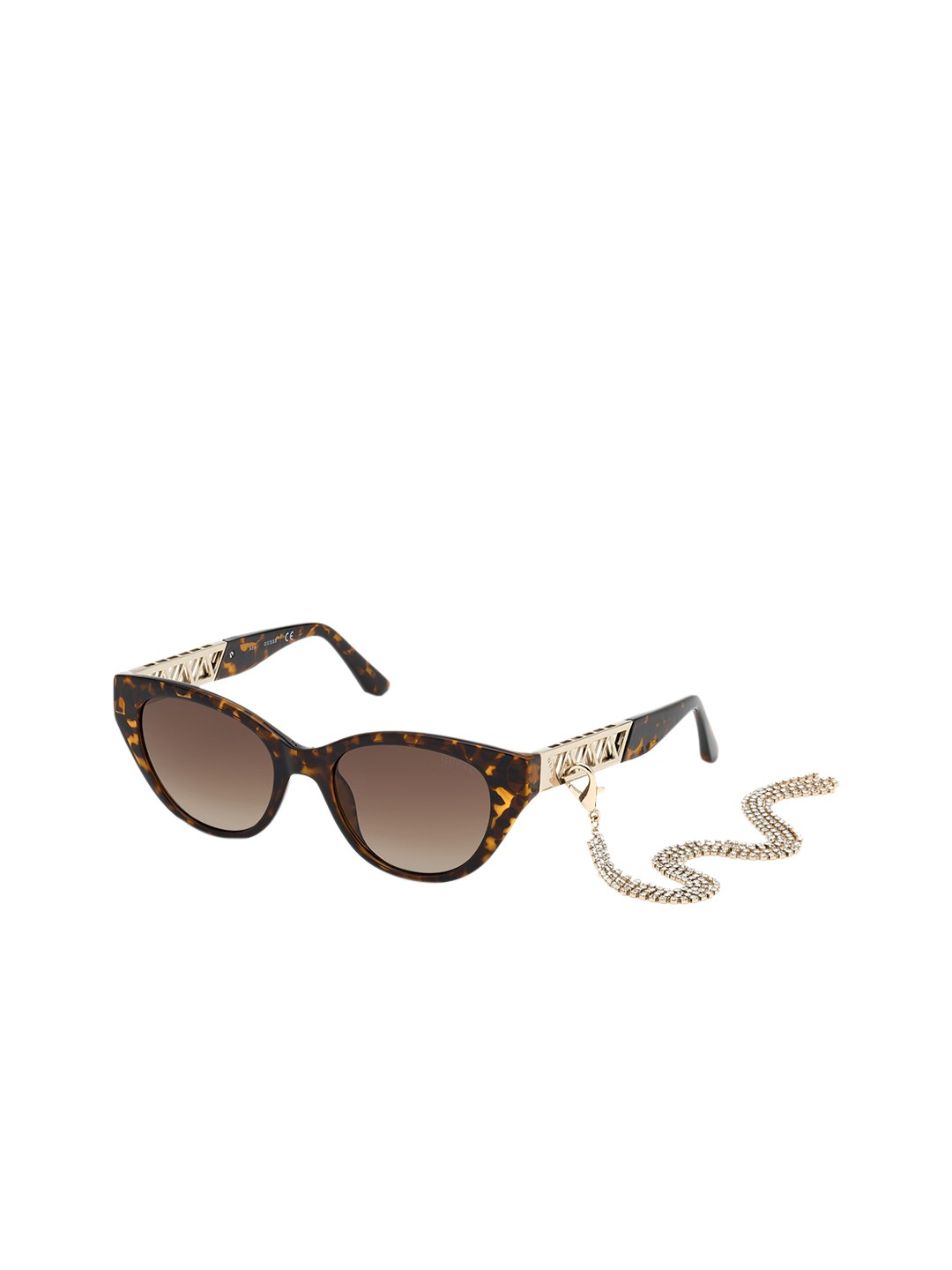

GUESS Women Cateye Sunglasses GU7690 52 52F, Brown