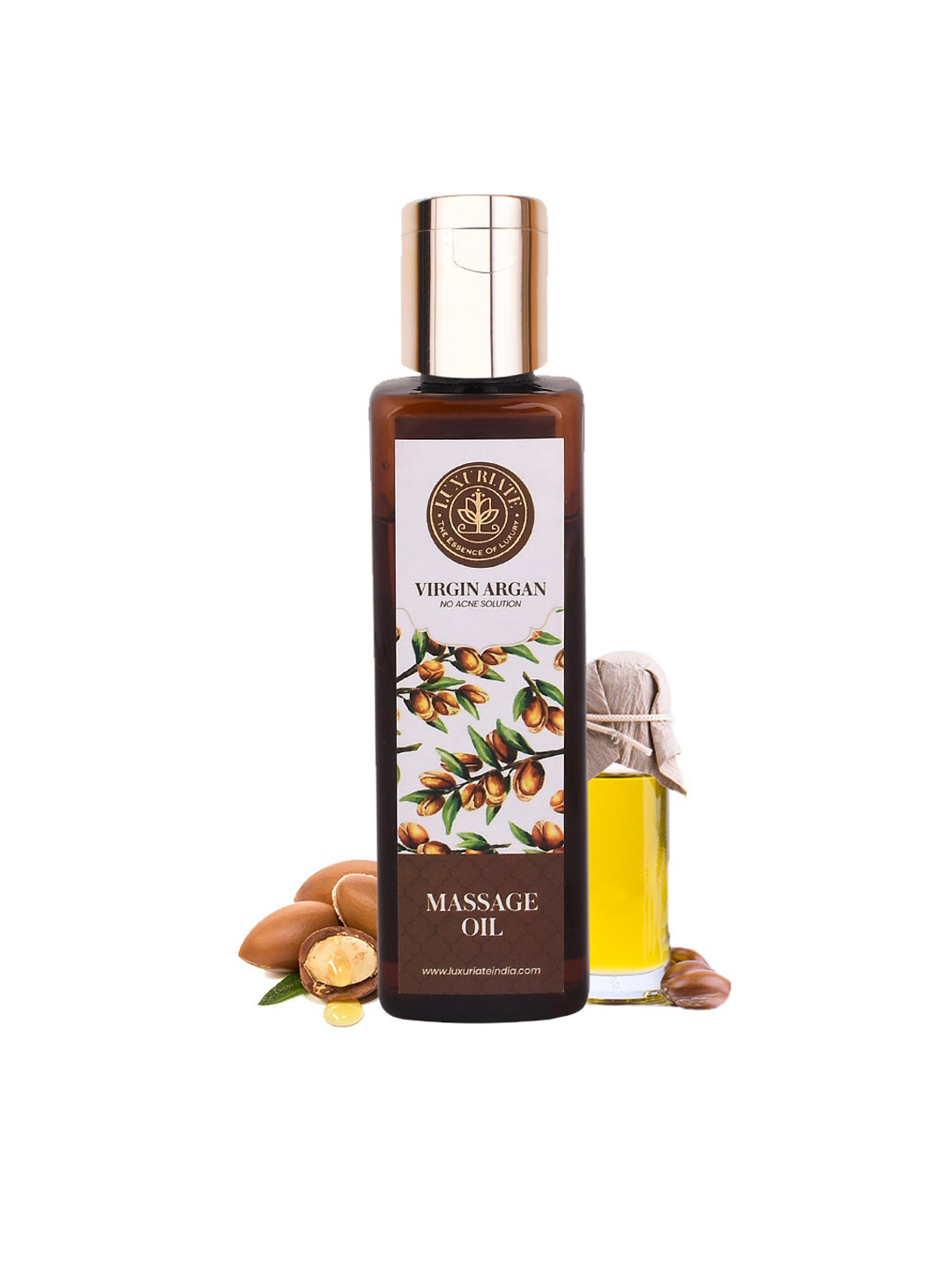 

LUXURIATE 100% Pure Natural Virgin Argan Oil for Hair and Skin 100 ml, Brown