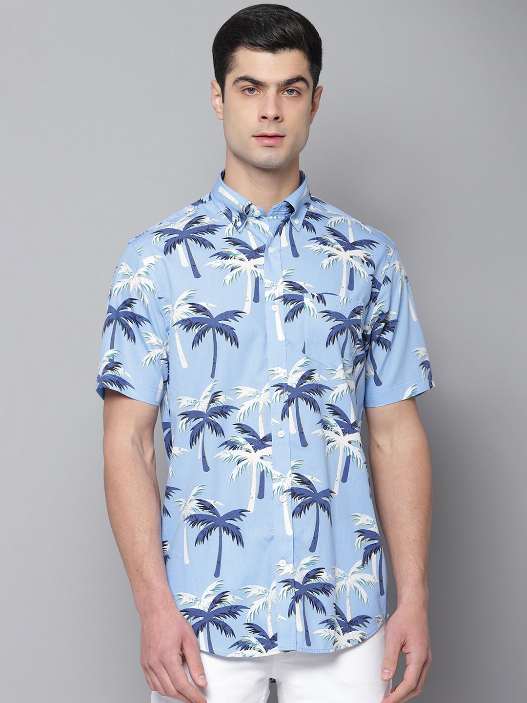 

GANT Men Blue Regular Fit Printed Casual Shirt