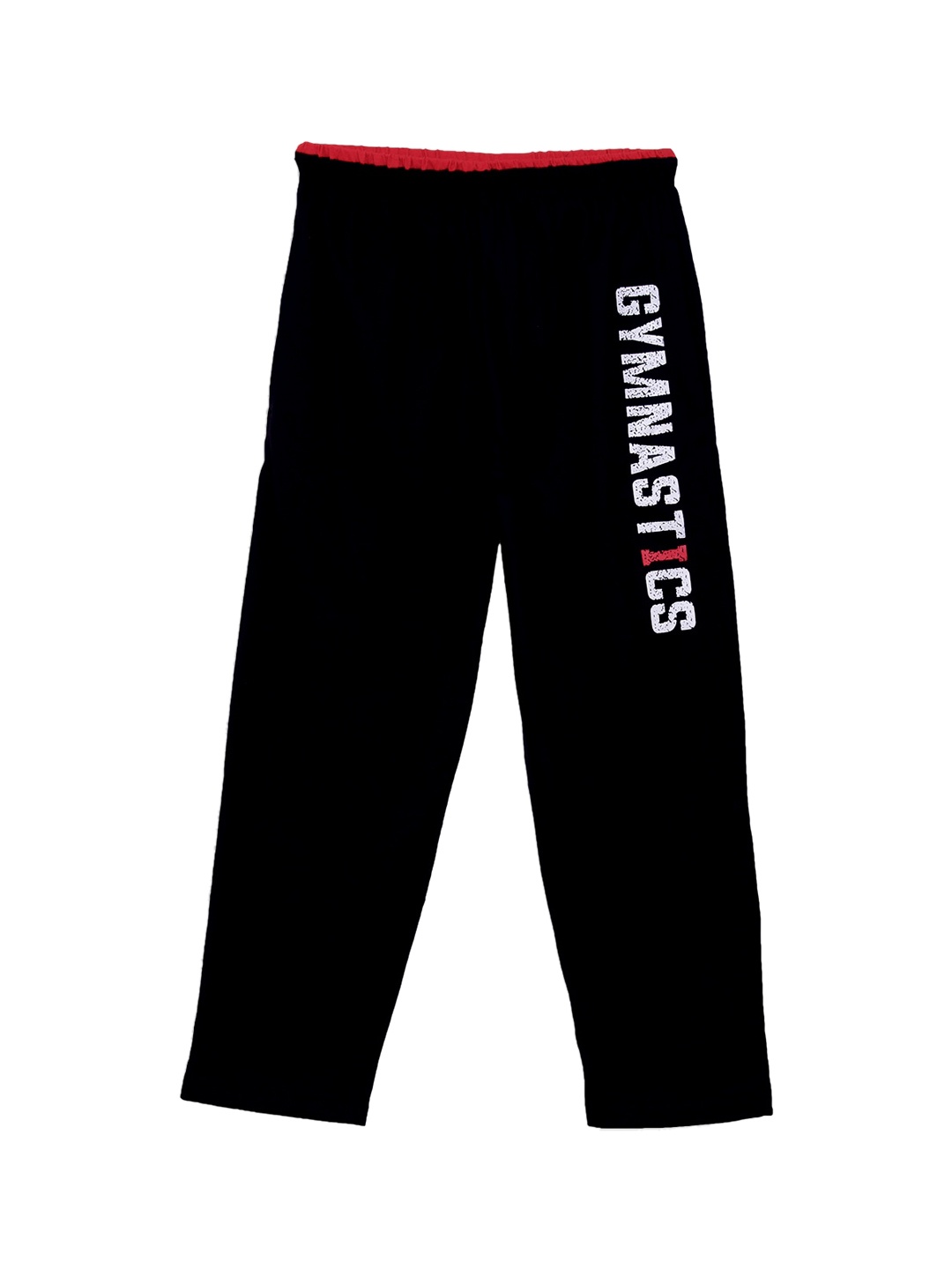 

SWEET ANGEL Girls Black & White Solid Straight-Fit Track Pants